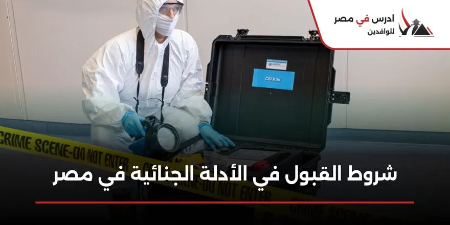 شروط القبول في الأدلة الجنائية في مصر